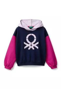 Толстовка с капюшоном CLOSED LOGO SLIGHTLY LOOSE FIT United Colors of Benetton, разноцветный