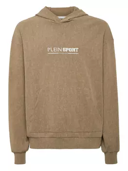 Толстовка с капюшоном Cold Dye Plein Sport, коричневый