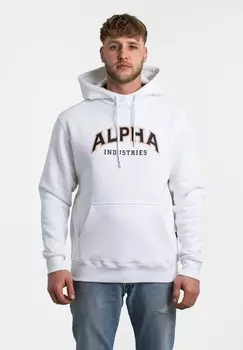 Толстовка с капюшоном COLLEGE Alpha Industries, белый