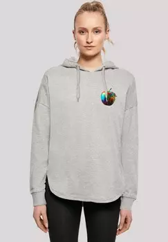 Толстовка с капюшоном COLORFOOD COLLECTION RAINBOW APPLE F4NT4STIC, серый