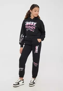 Толстовка с капюшоном CROP CON GRAFFITI Terranova, черный