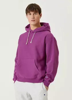Толстовка с капюшоном цвета фуксии и логотипом Champion