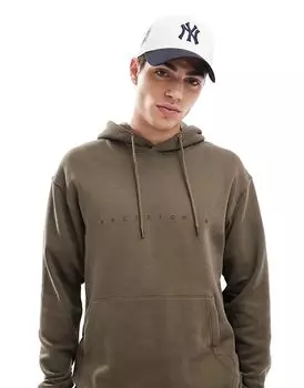 Толстовка с капюшоном цвета хаки с большим логотипом Jack & Jones