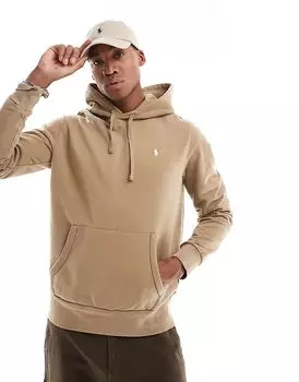 Толстовка с капюшоном цвета хаки с логотипом icon loopback Polo Ralph Lauren