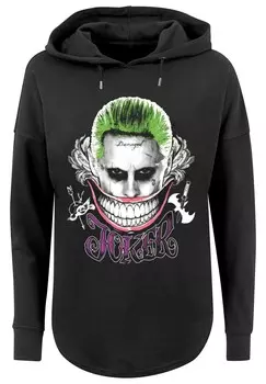 Толстовка с капюшоном DC COMICS SUICIDE SQUAD JOKER COLOURED SMILE F4NT4STIC, черный