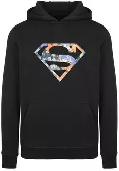 Толстовка с капюшоном DC COMICS SUPERMAN FLORAL LOGO SUPERHELD F4NT4STIC, черный