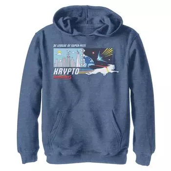 Толстовка с капюшоном DC Super Pets Krypto Panel для мальчиков 8–20 лет DC Comics
