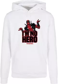 Толстовка с капюшоном DEADPOOL I AM NO HERO ABSOLUTE CULT, белый
