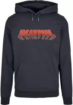 Толстовка с капюшоном DEADPOOL TEXT LOGO ABSOLUTE CULT, темно-синий