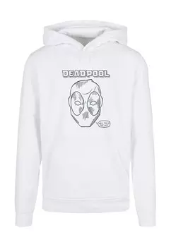 Толстовка с капюшоном DEADPOOL THIS IS JUST LAZY ABSOLUTE CULT, белый