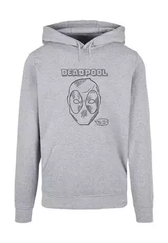 Толстовка с капюшоном DEADPOOL THIS IS JUST LAZY ABSOLUTE CULT, светло-серый