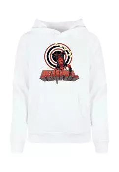 Толстовка с капюшоном DEADPOOL UPSIDE DOWN ABSOLUTE CULT, белый