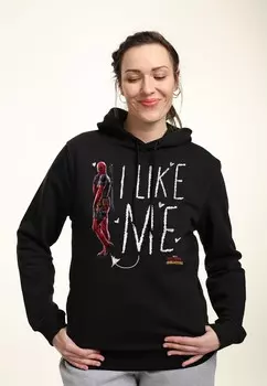 Толстовка с капюшоном DEADPOOL WOLVERINE I LIKE ME Marvel, черный