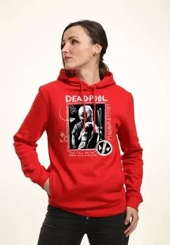 Толстовка с капюшоном DEADPOOL WOLVERINE Marvel, красный