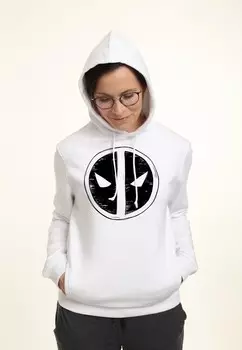 Толстовка с капюшоном DEADPOOL WOLVERINE SCRIBBLE EMBLEM Marvel, белый