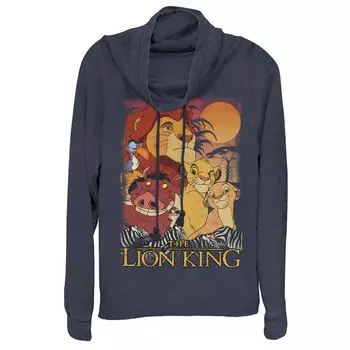 Толстовка с капюшоном Disney's Lion King Happy Group Sunset для детей Licensed Character, темно-синий