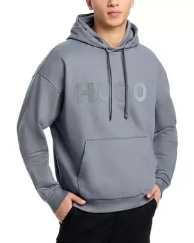 Толстовка с капюшоном Ditchle Regular Fit с логотипом HUGO, серый