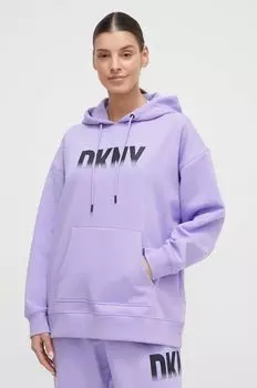 Толстовка с капюшоном Dkny, фиолетовый