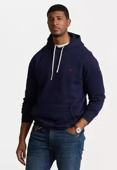 Толстовка с капюшоном ДЛИННЫЙ РУКАВ Polo Ralph Lauren Big & Tall, круизный темно-синий