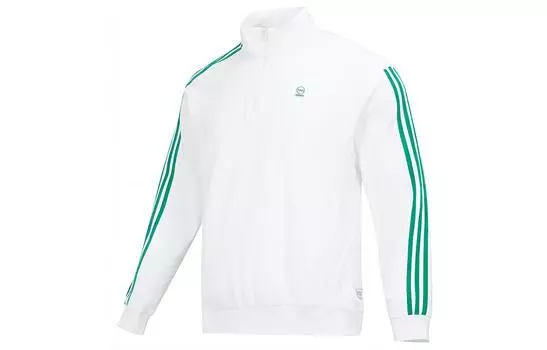 Толстовка с капюшоном для бега и фитнеса Adidas neo Pure Color, белый/зеленый