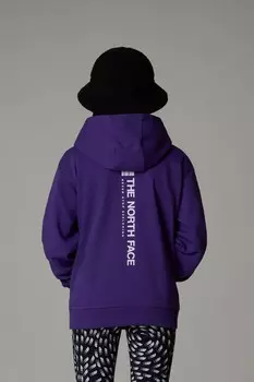 Толстовка с капюшоном для девочек с вертикальными линиями The North Face, фиолетовый