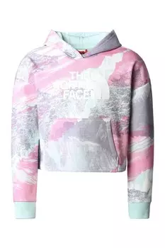Толстовка с капюшоном для девочек слегка натянутая на голову The North Face, розовый