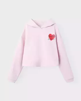 Толстовка с капюшоном для девочки name it, цвет Rosa