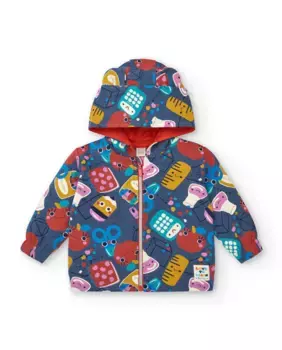 Толстовка с капюшоном для девочки с забавным принтом Tuc tuc, мультиколор