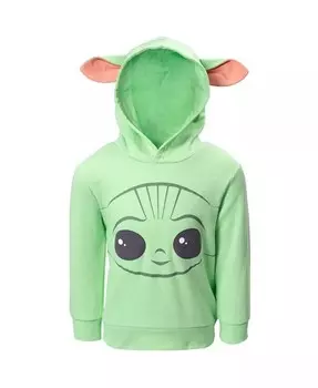 Толстовка с капюшоном для косплея «Звездные войны» для маленьких мальчиков «Мандалорец» для малышей, Детей Star Wars, зеленый
