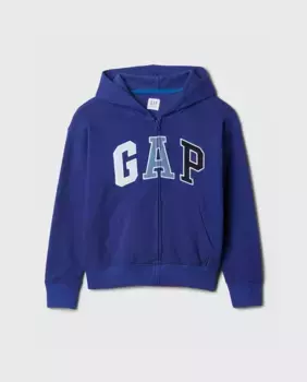 Толстовка с капюшоном для мальчика с логотипом Gap, темно-синий