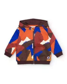 Толстовка с капюшоном для мальчика с геометрическим принтом Tuc tuc, мультиколор