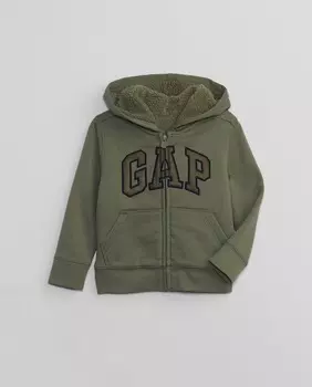 Толстовка с капюшоном для мальчика с логотипом Gap, зеленый