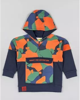 Толстовка с капюшоном для мальчика темно-синего цвета Losan, темно-синий