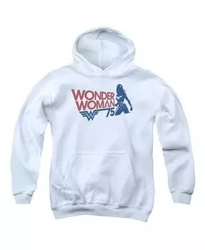 Толстовка с капюшоном для мальчиков Youth Ww75 Silhouette Pull Over / Толстовка с капюшоном Wonder Woman, белый