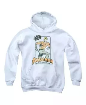 Толстовка с капюшоном для мальчиков Youth Am Action Figure DC Comics, белый