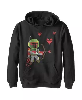 Толстовка с капюшоном для мальчиков «Звездные войны», «День святого Валентина», «Боба Фетт», «Купидон», детский пуловер Disney Lucasfilm