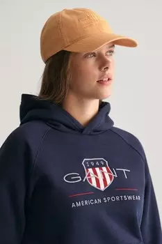 Толстовка с капюшоном для подростков Archive Shield Gant, черный