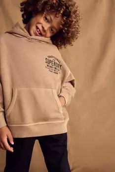 Толстовка с капюшоном для спецодежды Superdry, коричневый