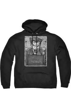 Толстовка с капюшоном для взрослых Batman Joker Inmate / Hooded Sweatshirt Gildan, черный