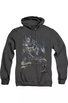 Толстовка с капюшоном для взрослых Batman Perched Heather Gildan, черный