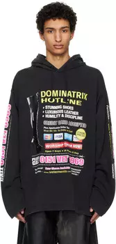 Толстовка с капюшоном «Dominatrix Hotline» VETEMENTS, черный