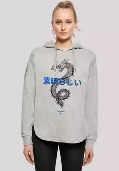 Толстовка с капюшоном DRACHE JAPAN F4NT4STIC, серый