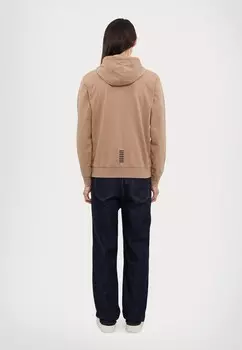 Толстовка с капюшоном EA7 Emporio Armani, бежевый