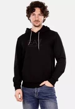 Толстовка с капюшоном EA7 Emporio Armani, черный