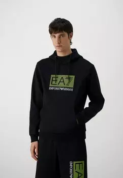 Толстовка с капюшоном EA7 Emporio Armani, черный