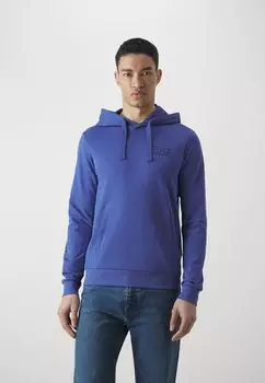 Толстовка с капюшоном EA7 Emporio Armani, синий