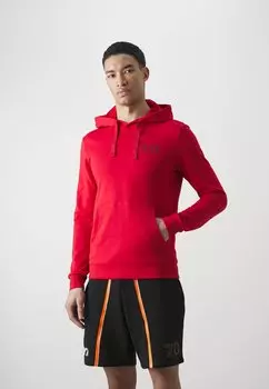 Толстовка с капюшоном EA7 Emporio Armani, светло-красный