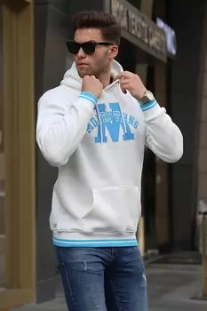 Толстовка с капюшоном Ecru Embroidered 6012 MADMEXT