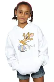 Толстовка с капюшоном Egg Run Tom & Jerry, белый