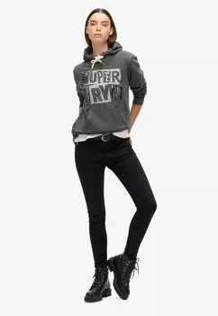 Толстовка с капюшоном EMBELLISHED PUNK GRAPHIC Superdry, черный